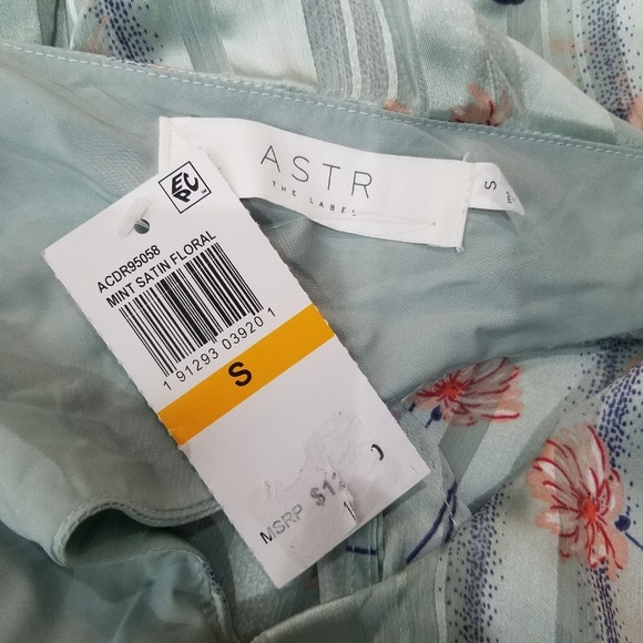 ASTR Mint Josie Ruffle Cold Shoulder Mini Dress - Picture 6 of 7